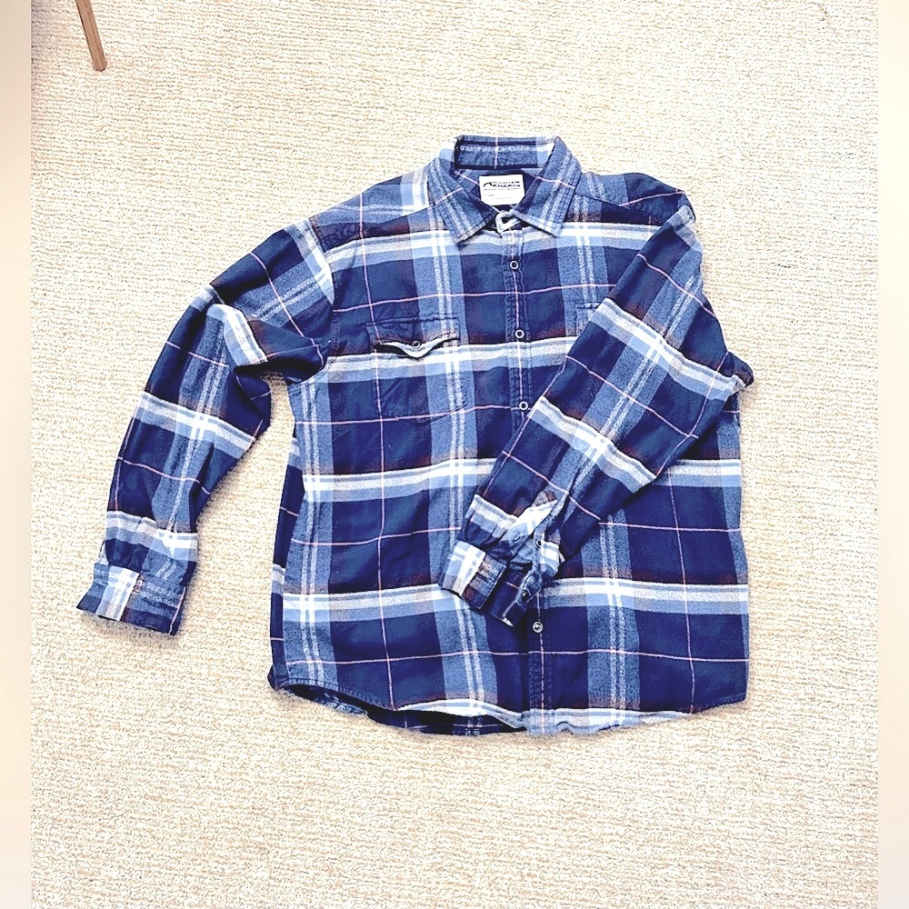 Flannel Mountain Khaki - X-Large/Blue